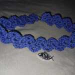 Purple Crochet Neckless - With Ichthys