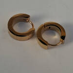 Wide Gold-plated Hoop Earrings