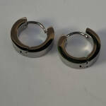 Wide Silver-plated Hoop Earrings